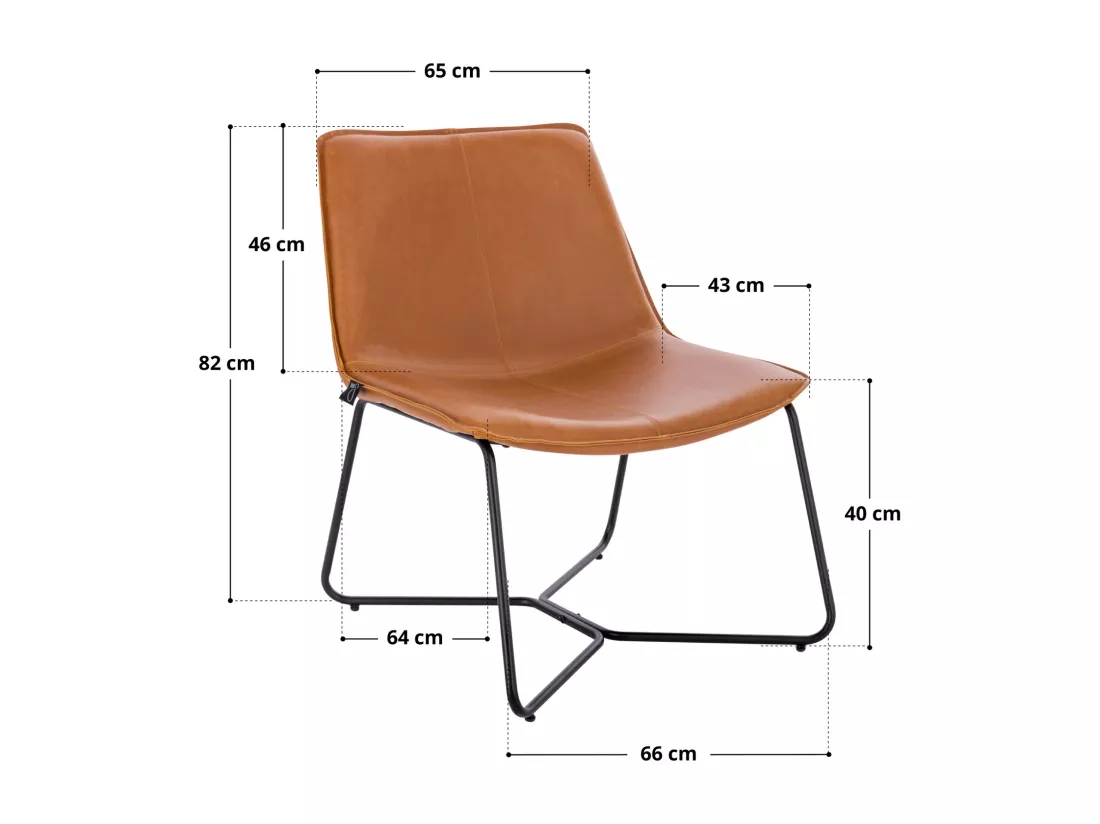 Fauteuil club sans accoudoirs