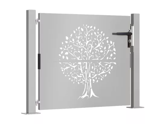 Portail de jardin 105x105 cm acier corten conception de l'arbre