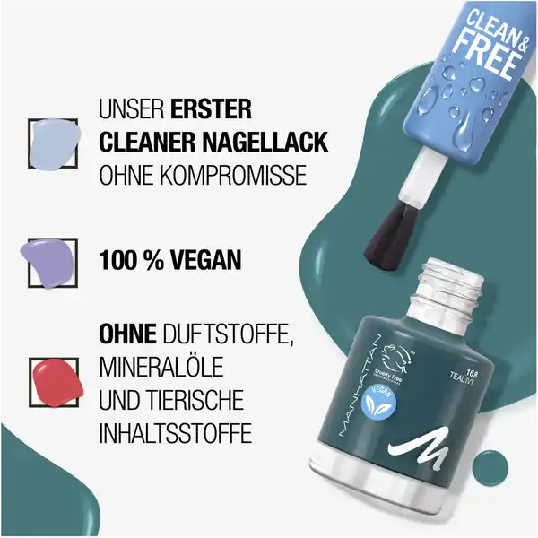 Clean & Free Nail Polish 168 Teal Ivy