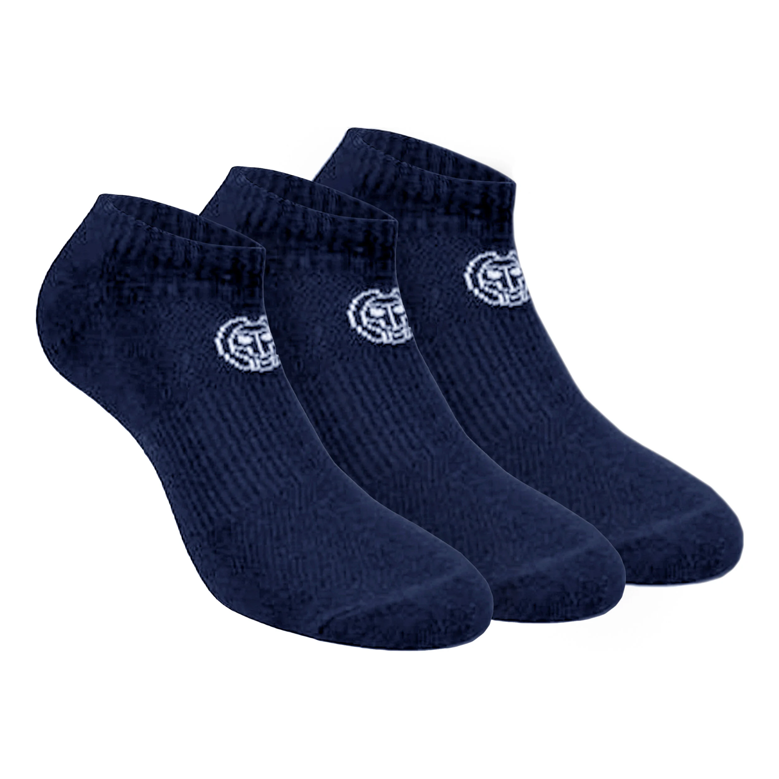 BIDI BADU No Party No Show Move Chaussettes De Tennis Pack De 3 - Bleu Foncé , Blanc