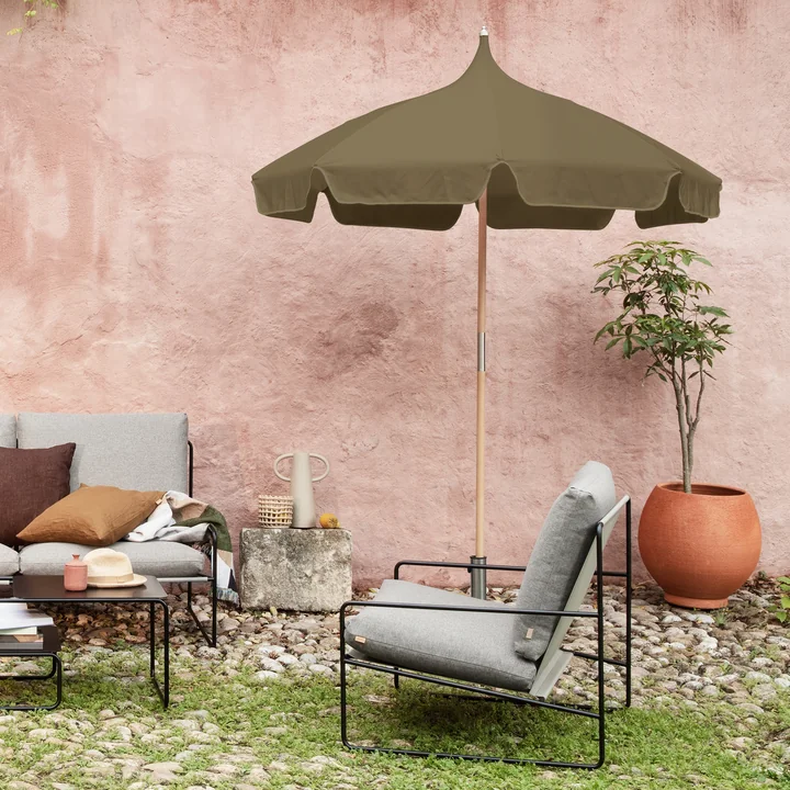 Ferm Living - Lull Sonnenschirm, Ø 200 cm, cashmere