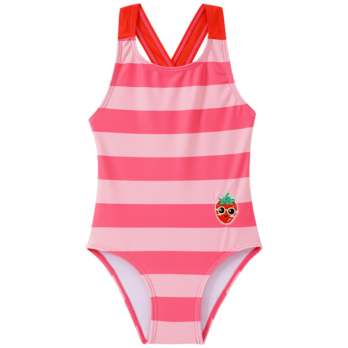 Famy Baby Badeanzug mit Streifen pink / rosa