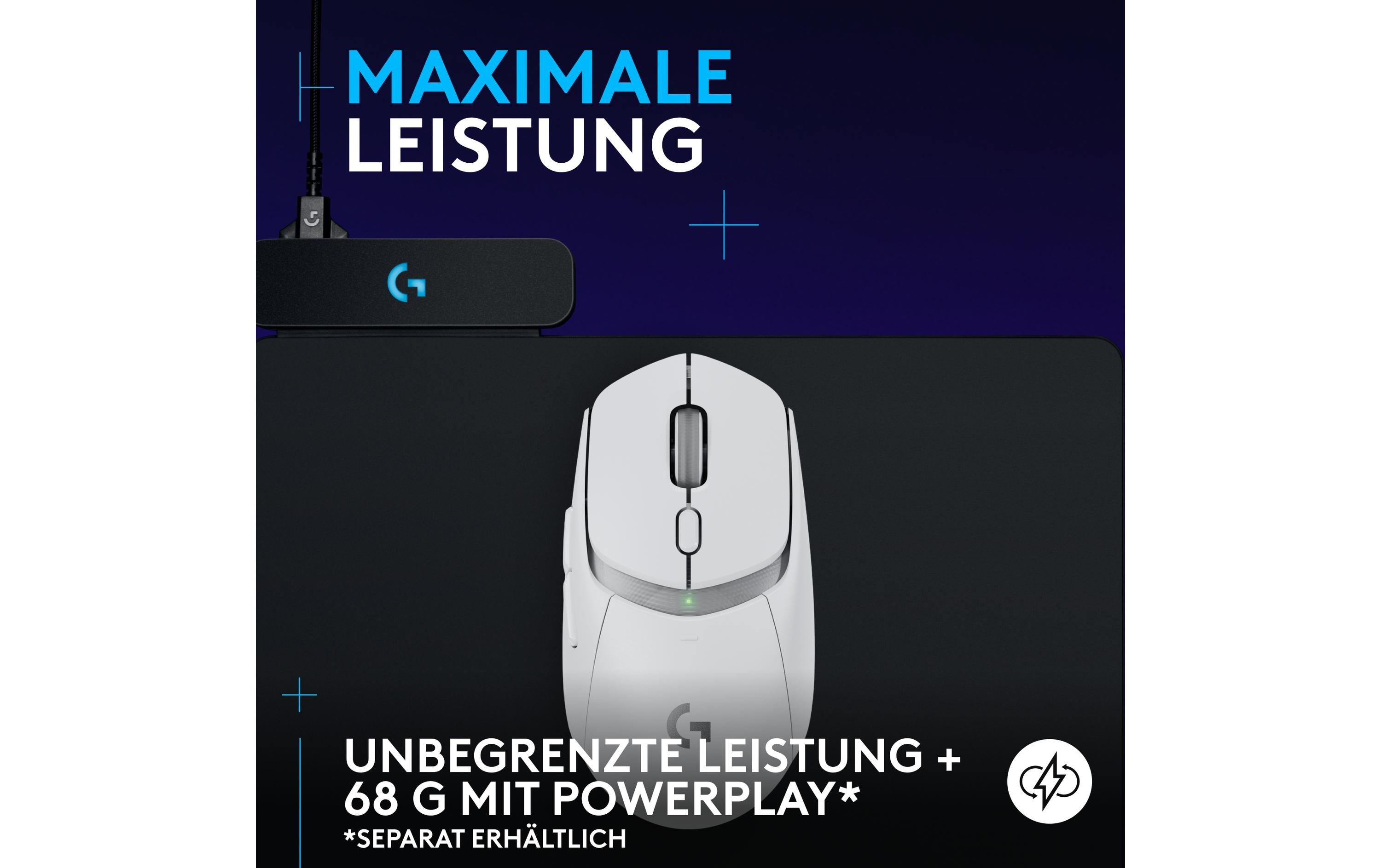 Gaming-Maus G309 Lightspeed WeissKabellose Gaming-Maus mit Lightspeed Wireless und Bluetooth Verbindung