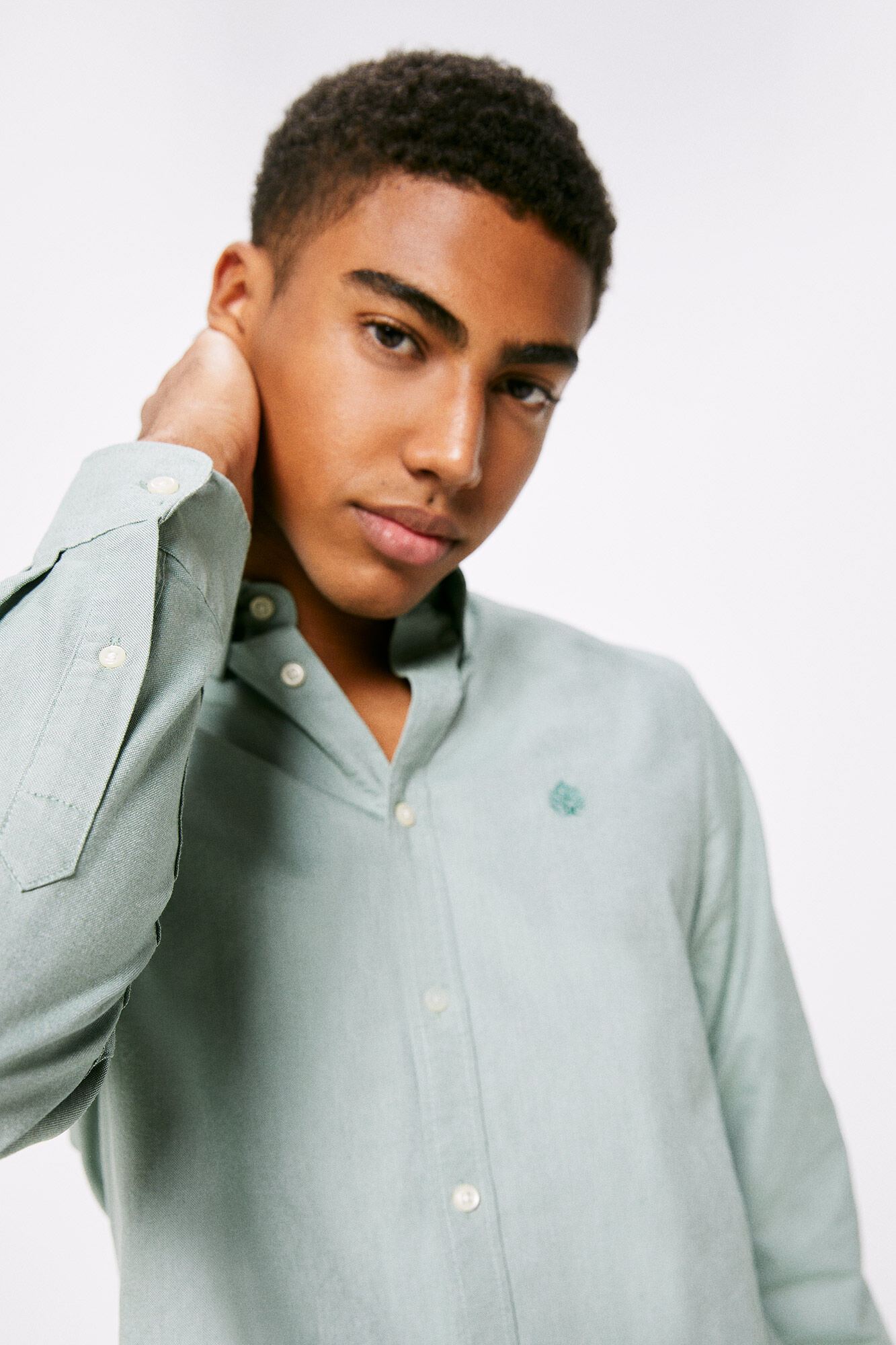 Camisa oxford cor - verde