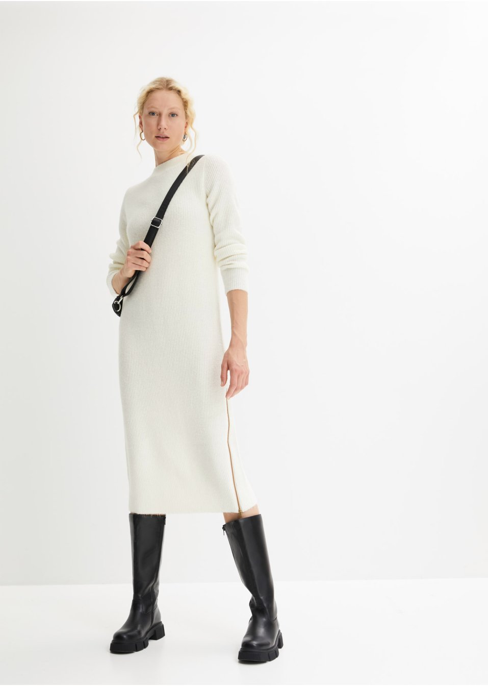 Robe en maille à zip