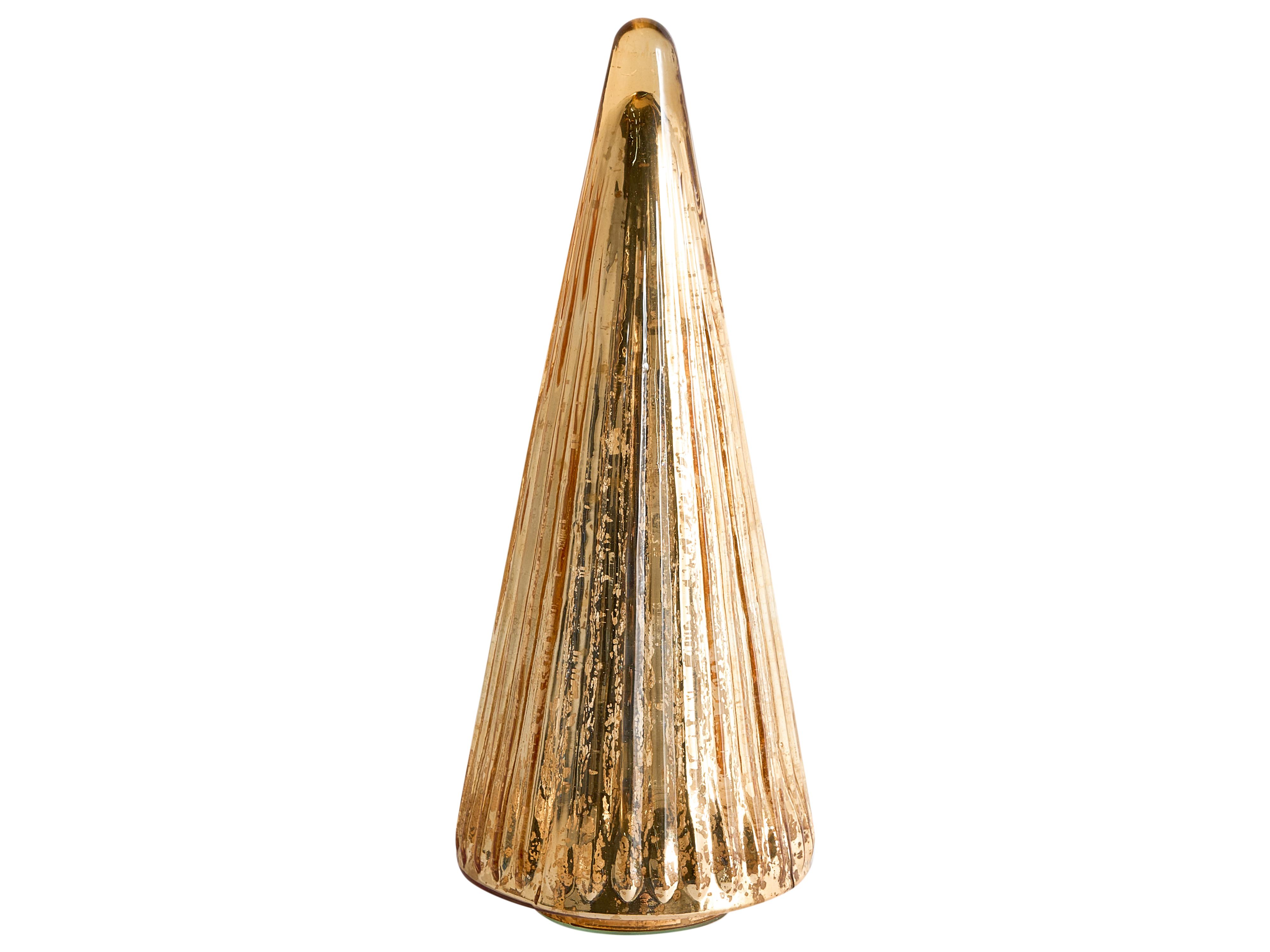 Set van 3 figuren OYEREN Kerstboom 21/29/37 cm Goud