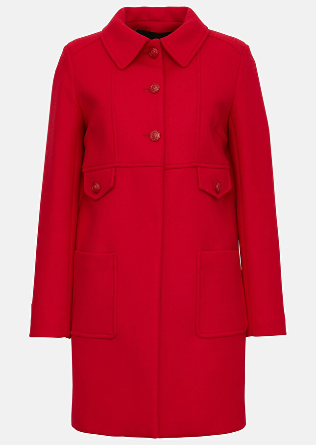 Manteau Majarouge en velours de laine
