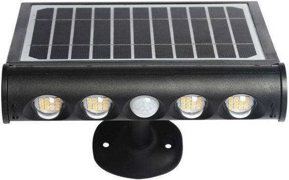 Wandbuitenlamp - 8W LED Solar - Warm Wit - Kunststof - IP65