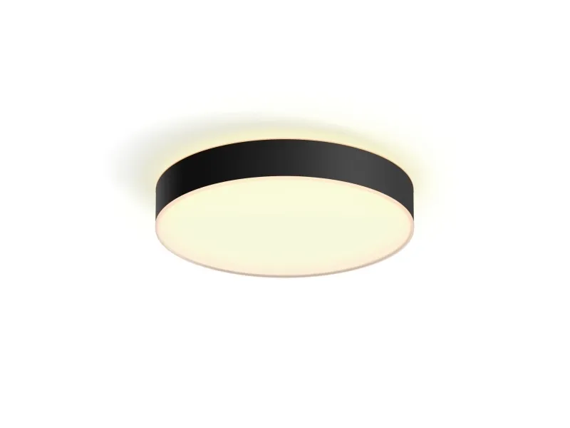 Philips Hue White ambiance Enrave Large - Loftslampe - LED - 33.5 W - køligt hvidt/varmt hvidt lys - 2200-6500 K - sort