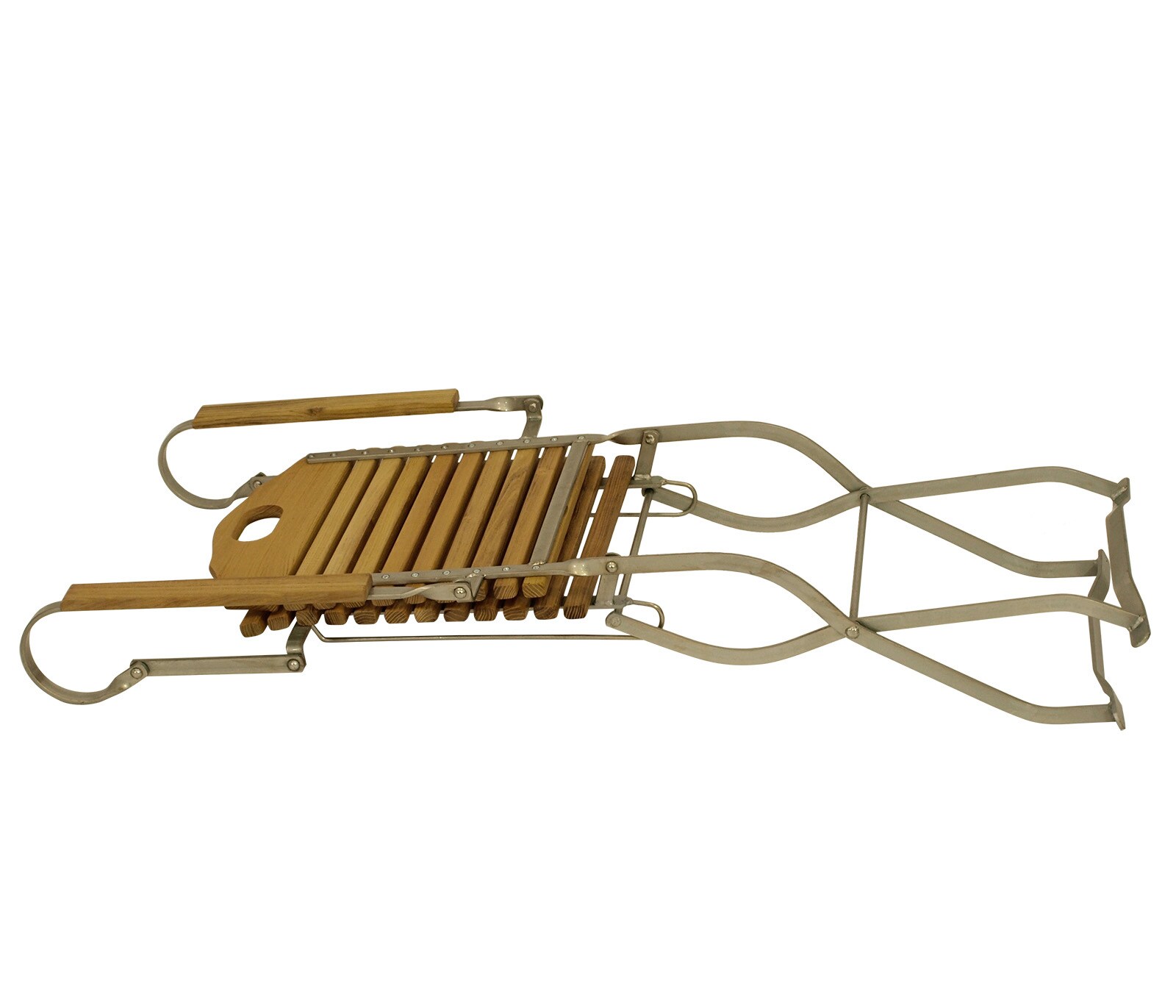 DEGAMO Kurgarten - Garnitur BAD TÖLZ 3-teilig (2x Armlehnensessel, 1x Tisch 70x70cm), Flachstahl verzinkt + Robinie, klappbar