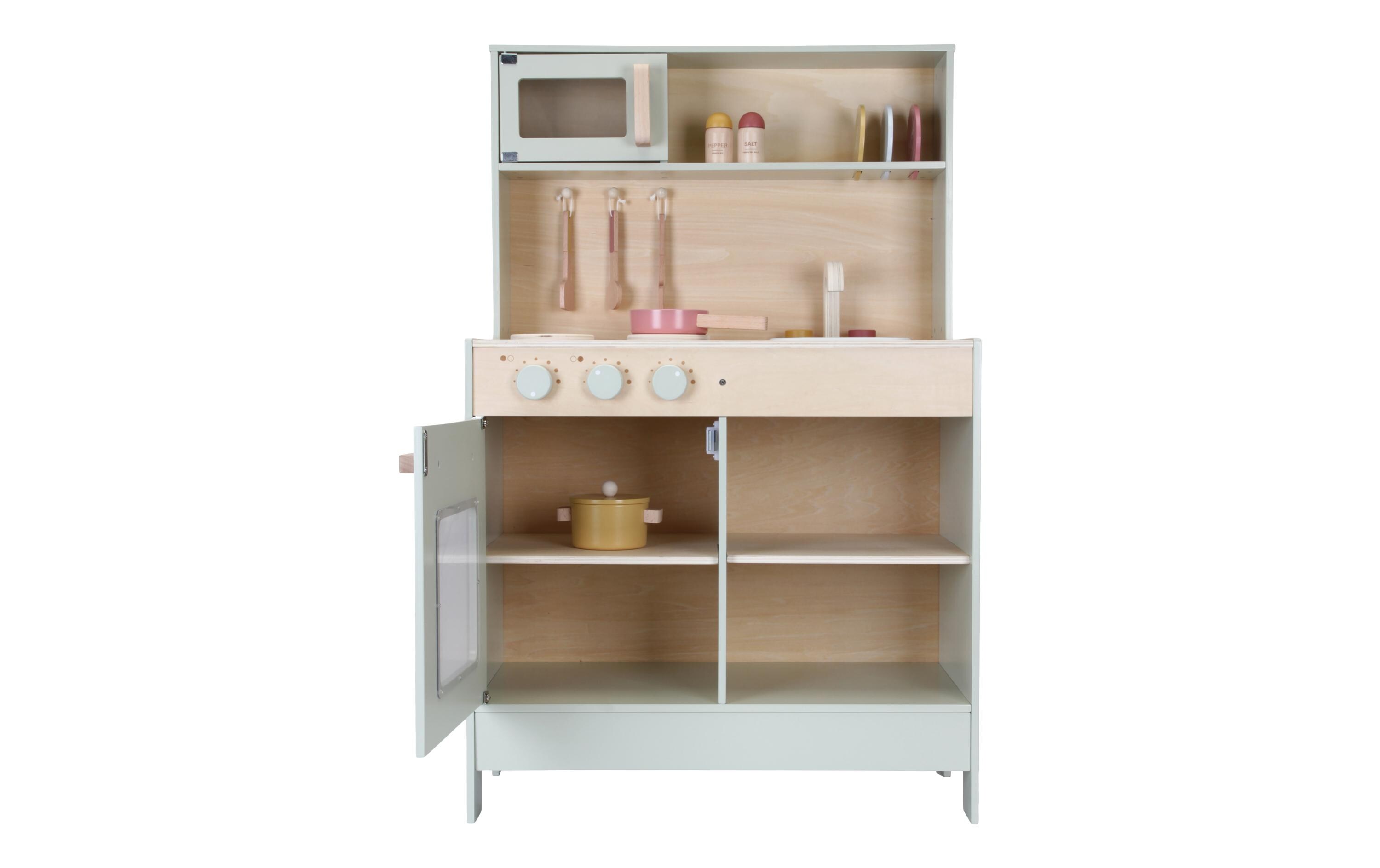 Kinderspielküche Mint<br>Spielküche aus Holz für Kinder mit Küchenzubehör