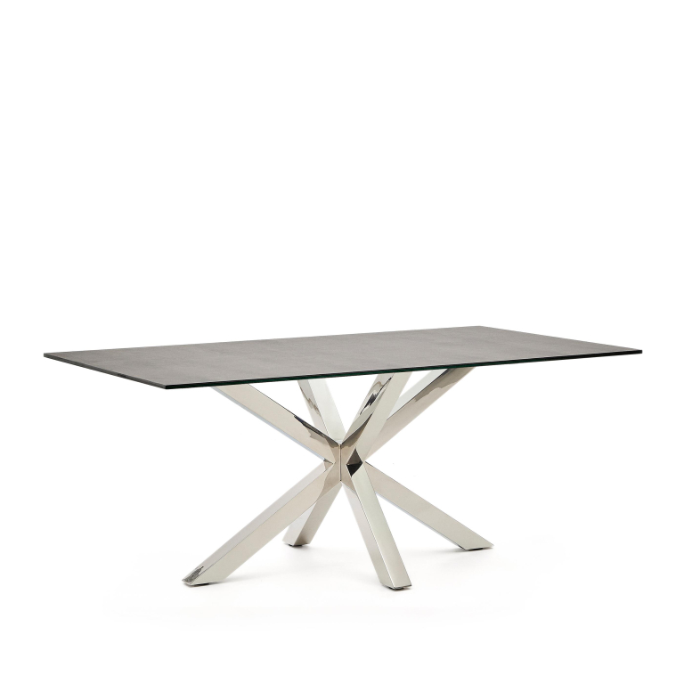 Kave Home New eettafel 180x100 porselein Iron Moss