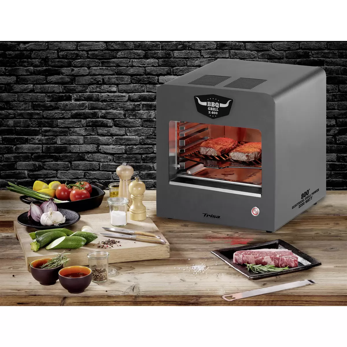 Elektrogrill Trisa BBQ Grill X-800 Schwarz
