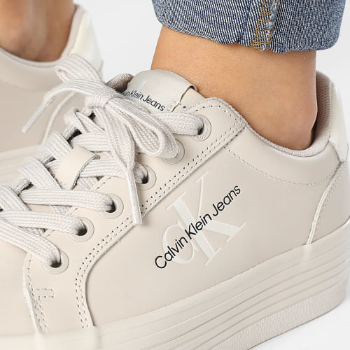 Baskets Femme Vulcan Flatform Lace Up 1042 Eggshell Pearlized Creamy White