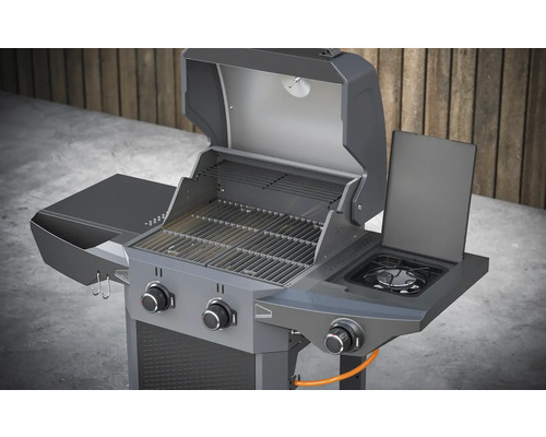 Tenneker® Carbon Gasgrill 121,4 x 60,3 x 112,3 cm 2 branders + zijbrander Zwart