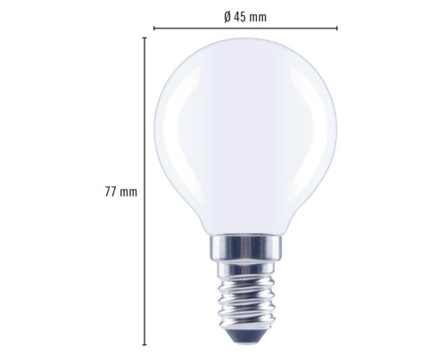 FLAIR LED druppellamp dimbaar G45 E14/6W(60W) 806 lm 2700 K warm wit mat