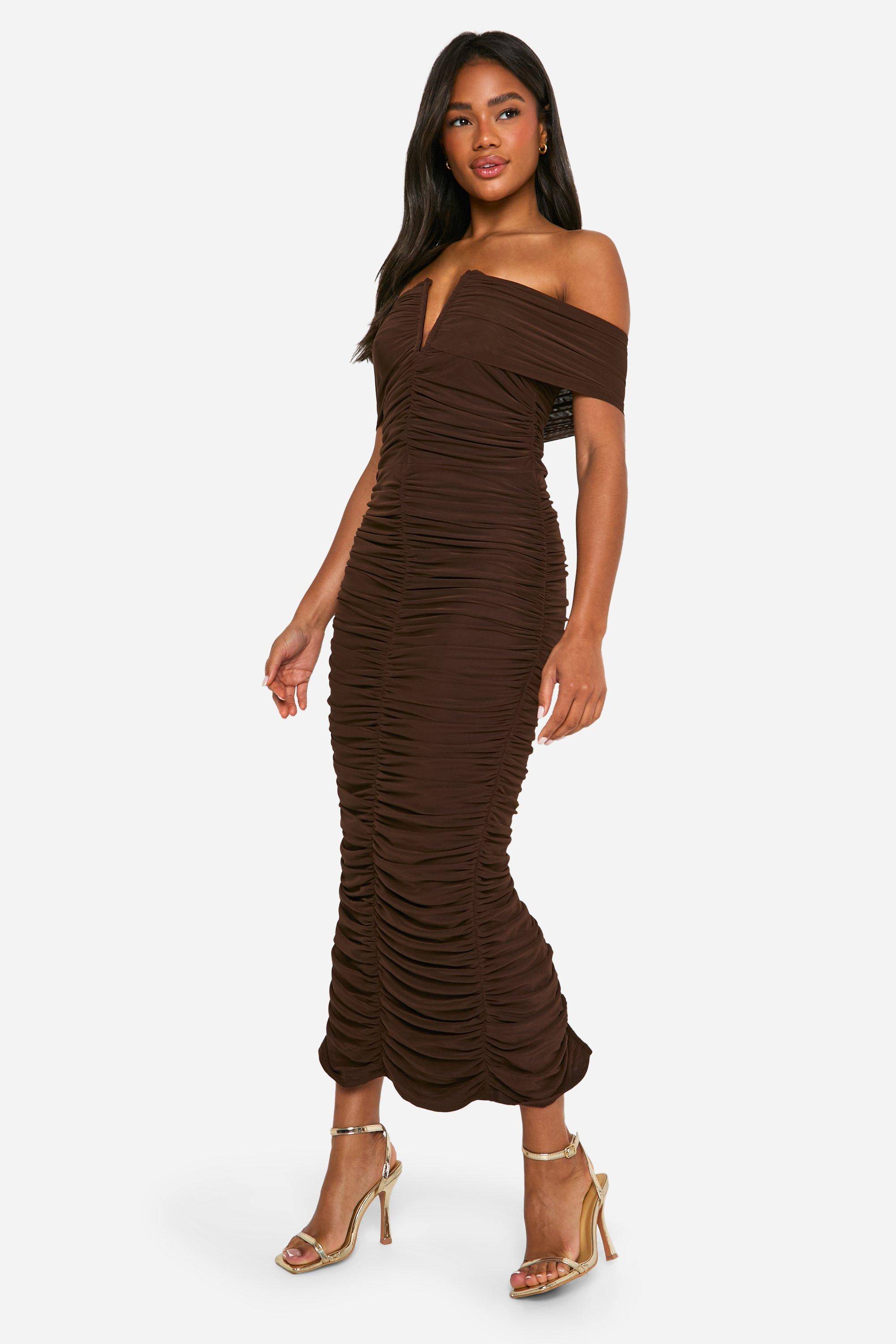 boohoo Robe mi-longue premium en mesh