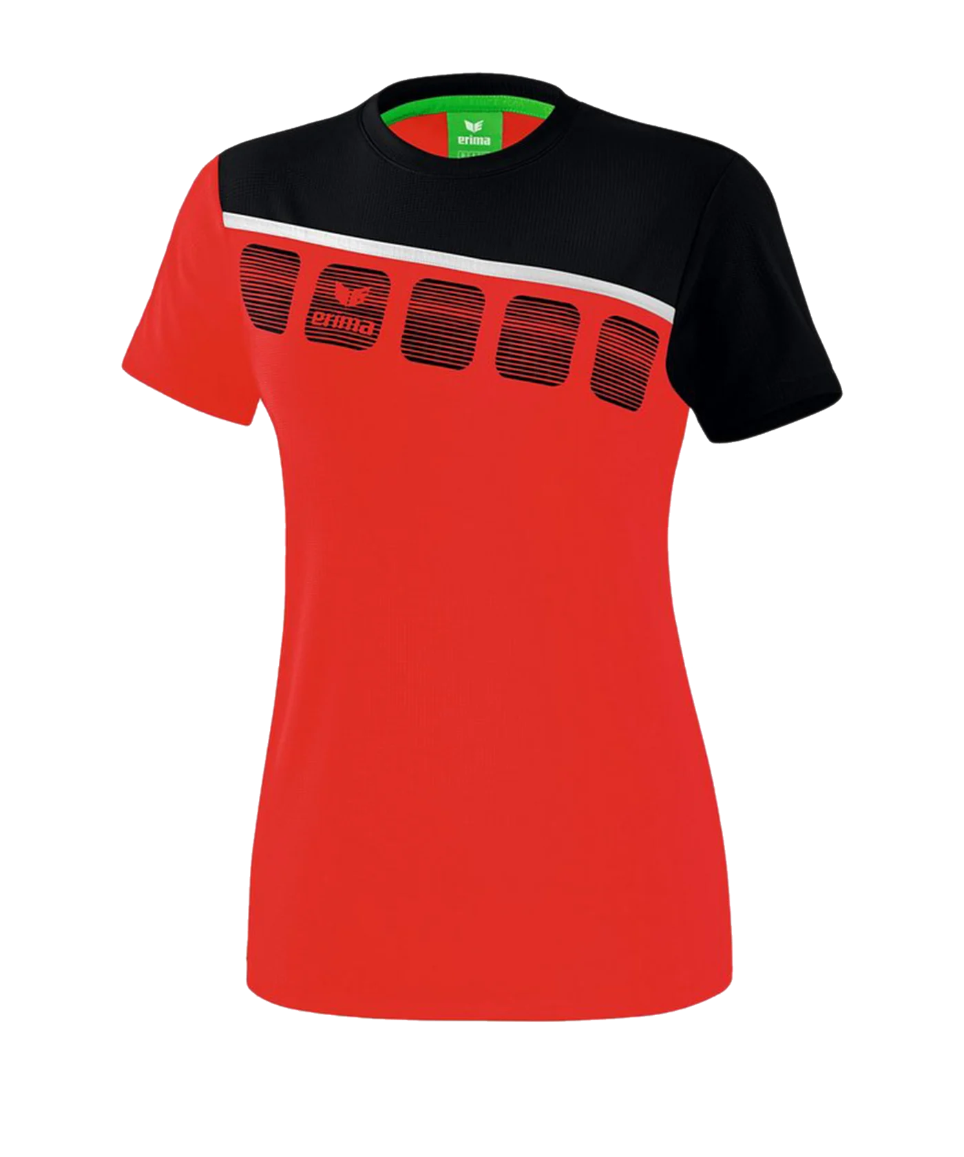 Erima 5-C T-Shirt Damen Rot Schwarz