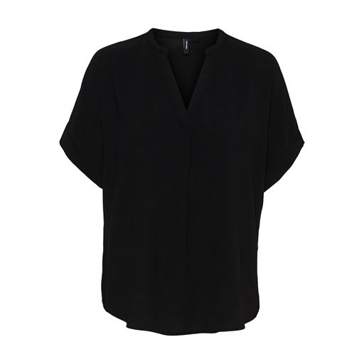 Vero Moda Inge Kortærmet Bluse, Sort, S