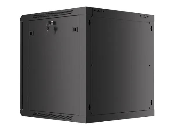 Lanberg WF01 Series - Rack kabinet - flad pakke - vægmonterbar - sort, RAL 9004 - 12U - 19
