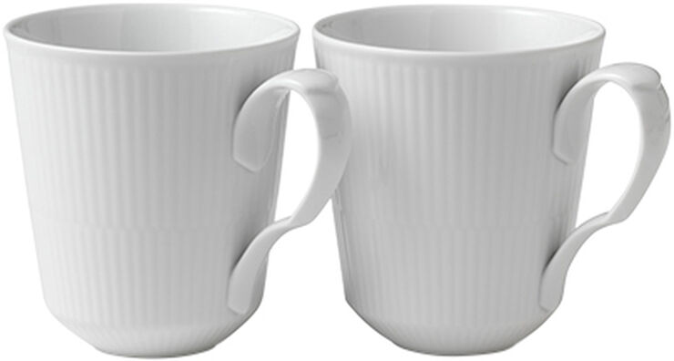 Royal Copenhagen White Fluted Cup 38cl 2PK Hvid