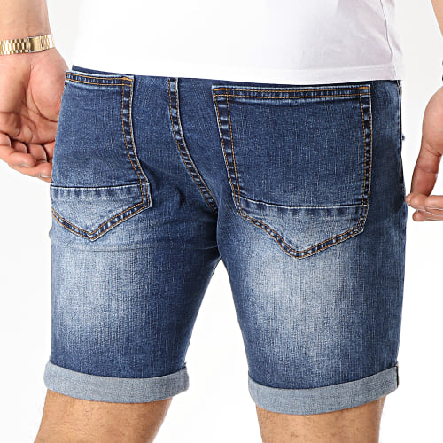 Short Jean Avec Dechirures LB054-B11 Bleu Medium