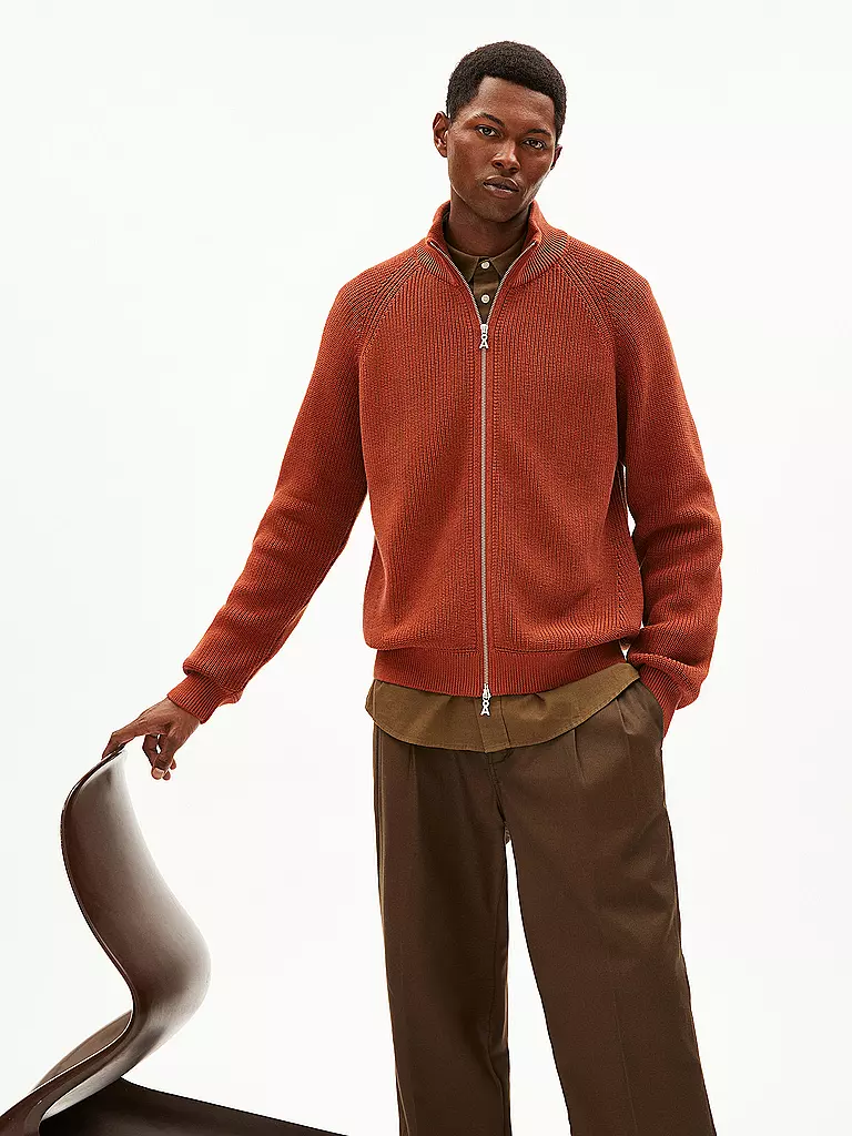 ARMEDANGELS Strickjacke AARTYOM orange
