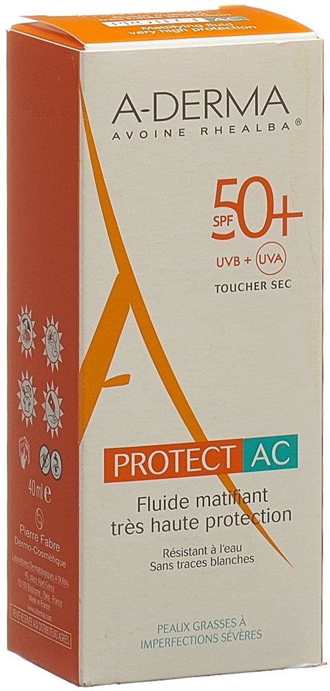 A-DERMA PROTECT-AC mattierendes Fluid SPF50  40 ml