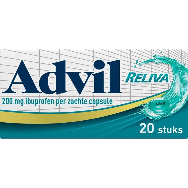 Advil Reliva Liquid-Caps 200 mg Ibuprofen voor pijn en koorts