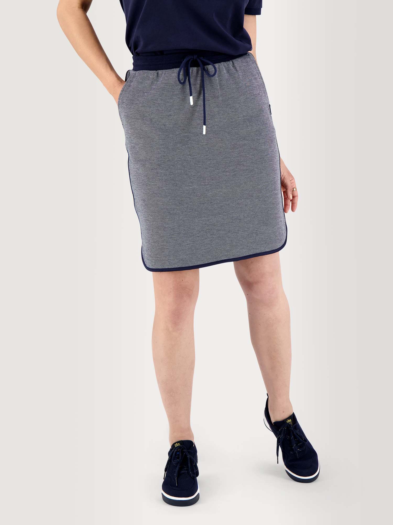 Jupe Femme Coton Piqué Epais Marine
