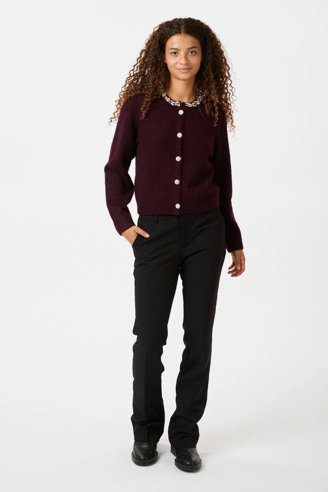 Neo Noir Marie Stone Knit Cardigan 163850