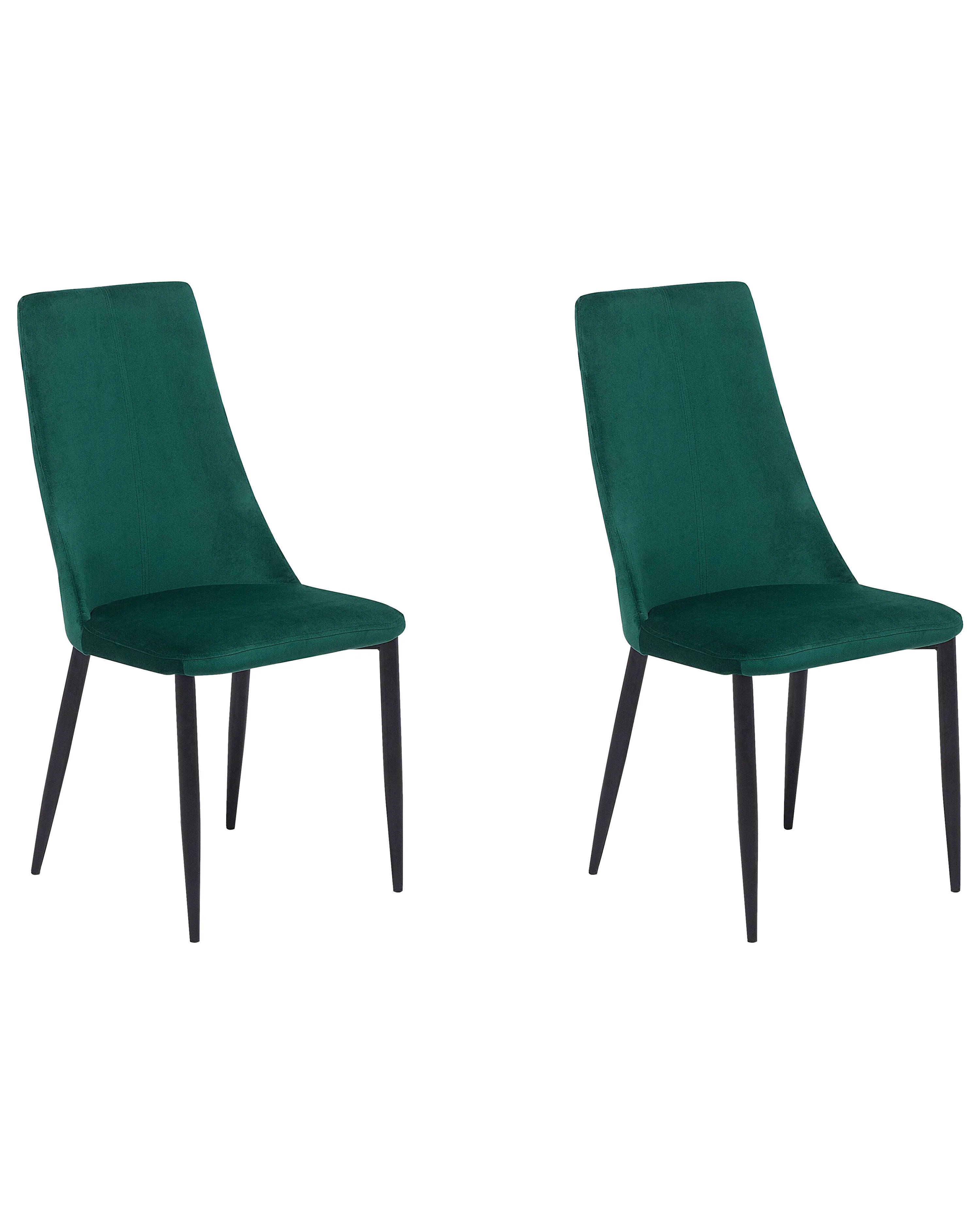 Set van 2 eetkamerstoelen CLAYTON Fluweel Smaragdgroen