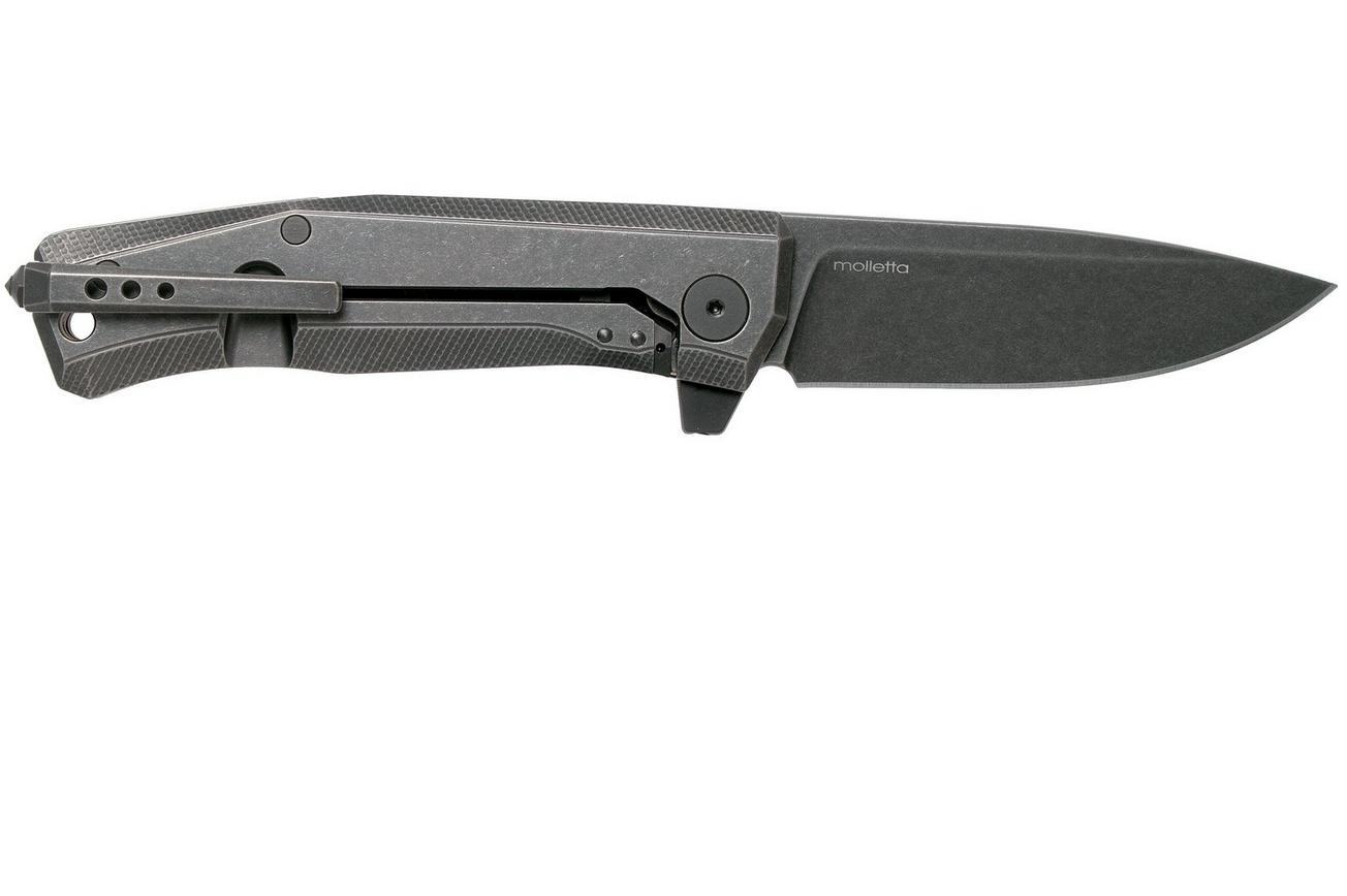 LionSteel Myto MT01B-BW Full Black zakmes, Molletta design