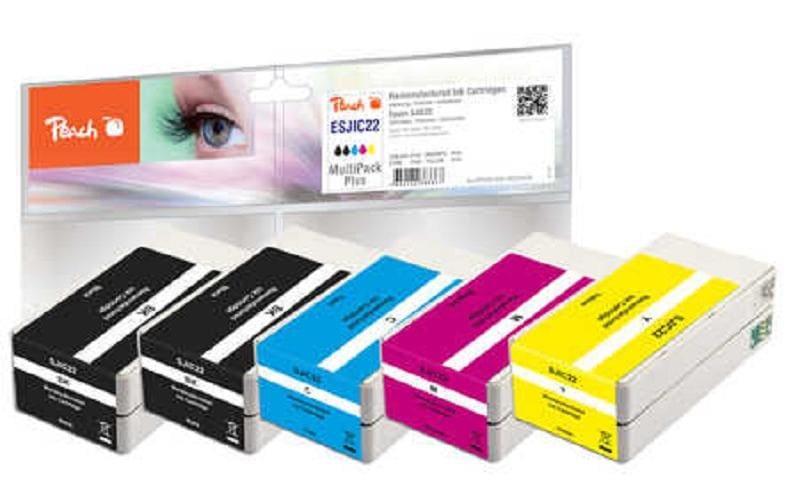 Tinte Epson SJIC22 2x BK, 1x C, M, YDruckerpatronen: 1x Schwarz, 1x Cyan, 1x Magenta, 1x Gelb