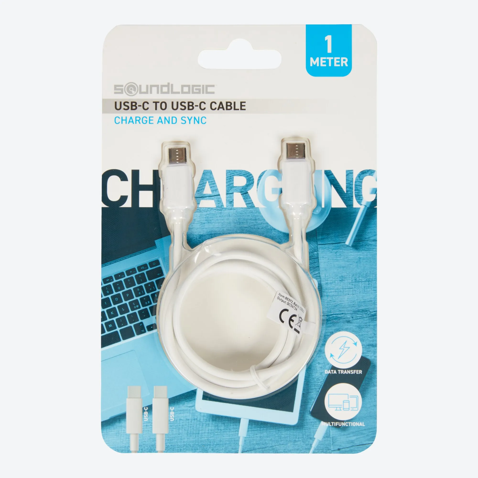 Soundlogic Ladekabel, USB-Type-C zu USB-Type-C, ca. 1m