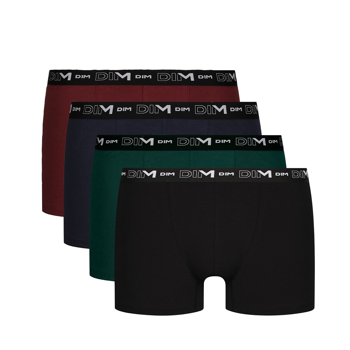 Conjunto de 4 cuecas boxer de algodão elástico