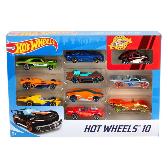 Coffret 10 petites voitures Hot Wheels