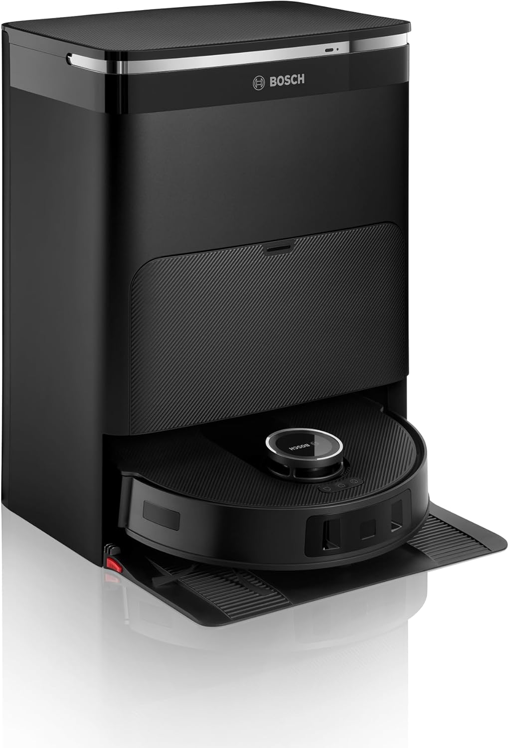 Bosch Spotless Max BCRDW3B Saugroboter mit Wischfunktion, 11.000 Pa Saugkaft, rotierende Wischpads, Nass-Trocken-Servicestation, Selbstreinigung, Smart Vision Navigation, Steuerung per App, schwarz