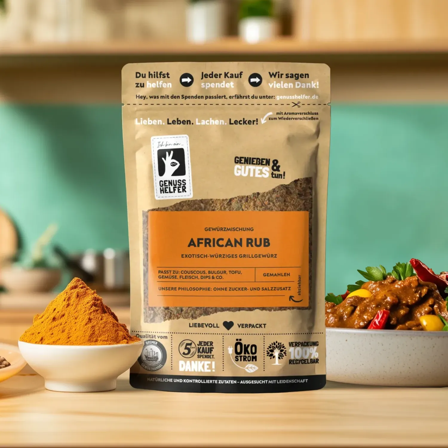 African Rub, afrikanische Gewürzmischung, gemahlen, 10er Pack
