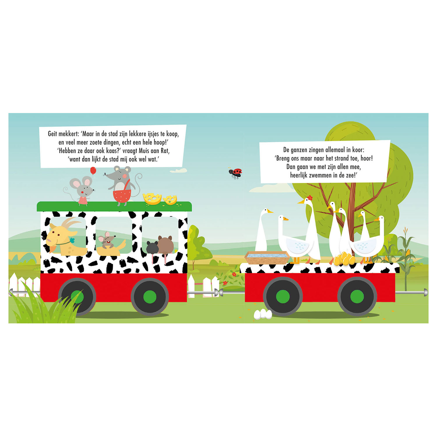 Boek en Puzzeltrein Boerderijdieren