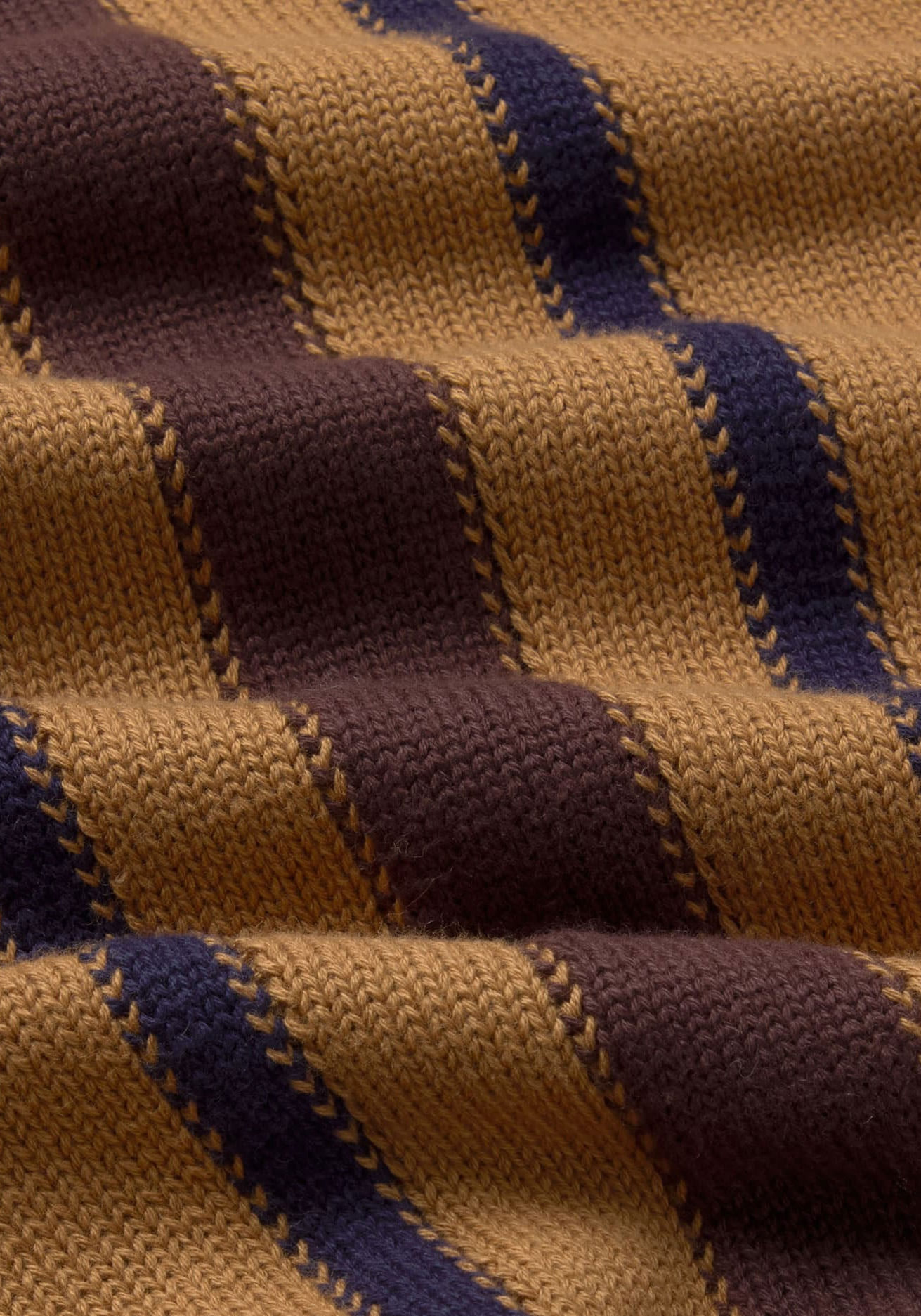 Thinking Mu Strick-Cardigan Stripes Creed Brown