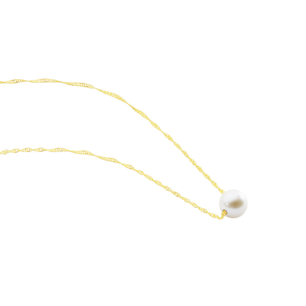 Collier Or Jaune Bibimo Perle De Culture