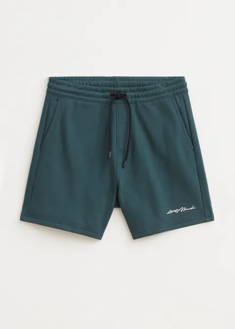 Brushed korte broek blauw (PETROL)