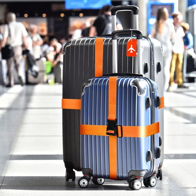Bagagebælte med adresselabel Orange