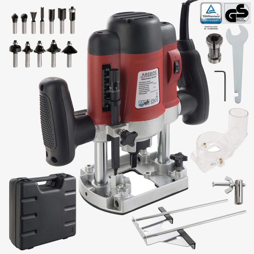 Oberfräse 1200W inkl. 12 Fräser