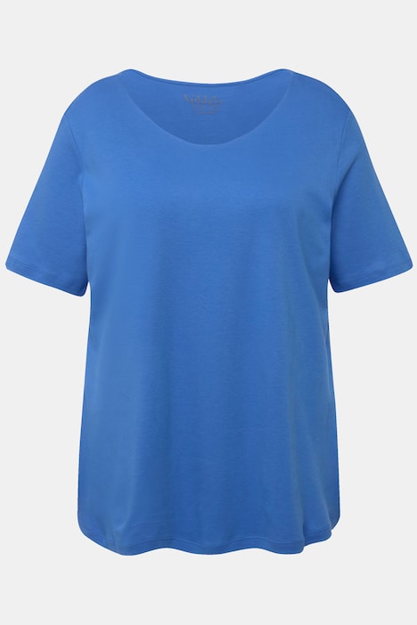 Shirt, doppellagige Vorderseite, Slim, Rundhals, Halbarm
