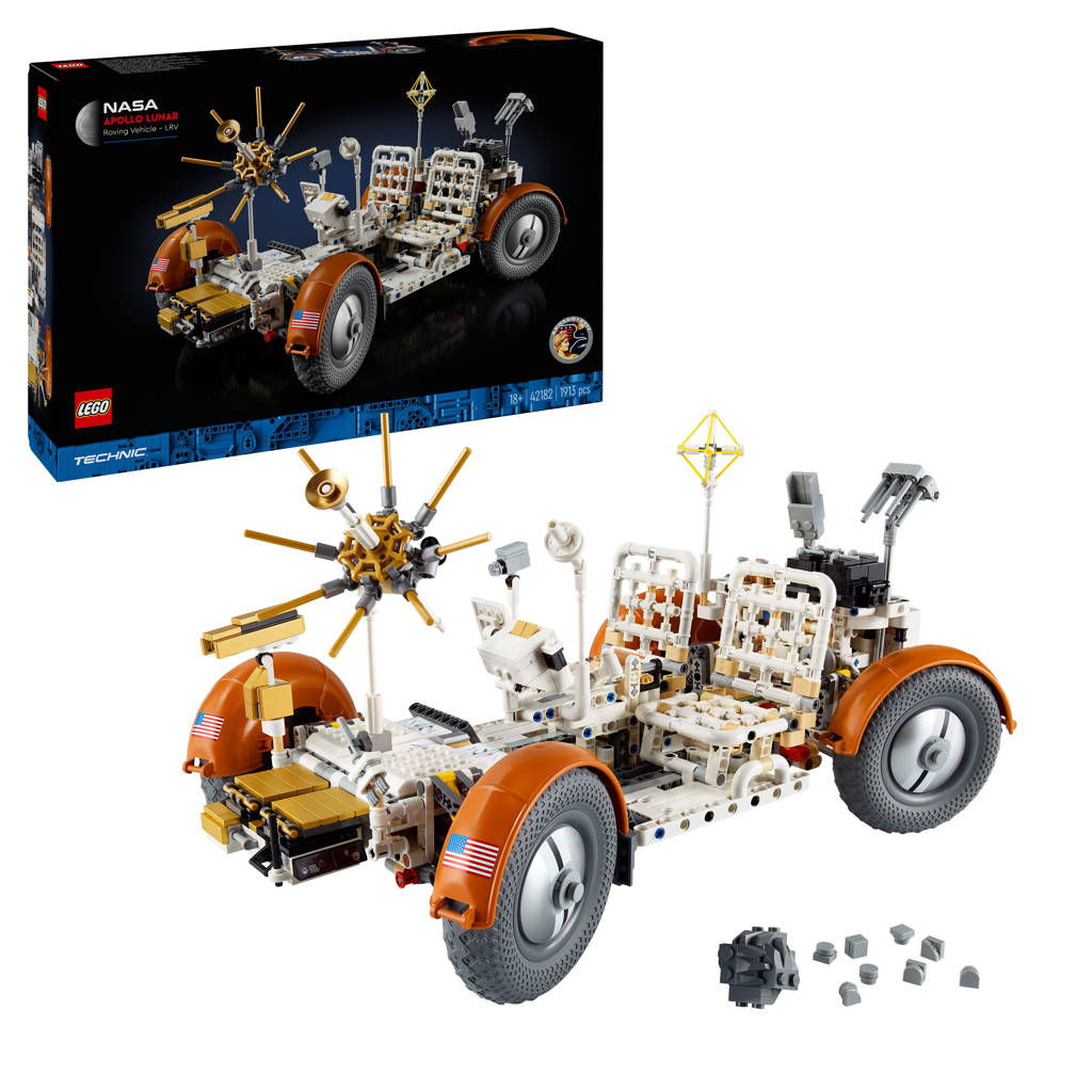 42 stikkersNASA Apollo maanwagen – LRV Decoratie en Bouwpakket voor Volwassenen 42182 Technic