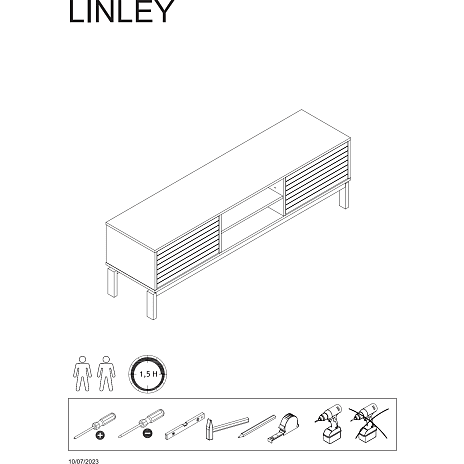 Linley TV-bord - egetræslook