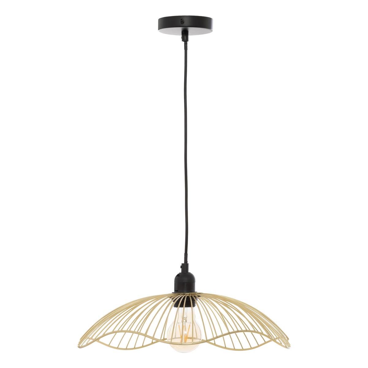 SUSPENSION METAL FILAIRE GALT DORE D.34CM