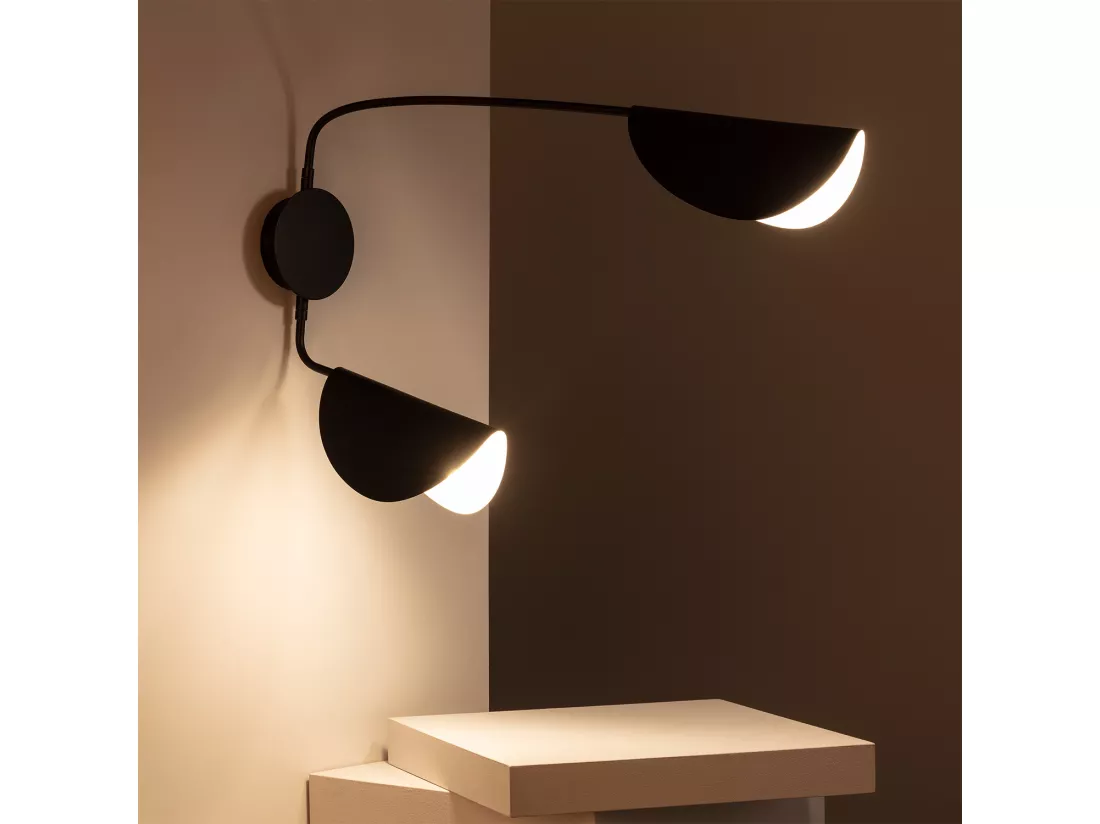 Lampe Murale Orientable Métal Sendai Noir